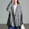 大きいサイズ レディース オーバーサイズメッシュテーラードジャケット　sw-0800 【メール便可】 グレー