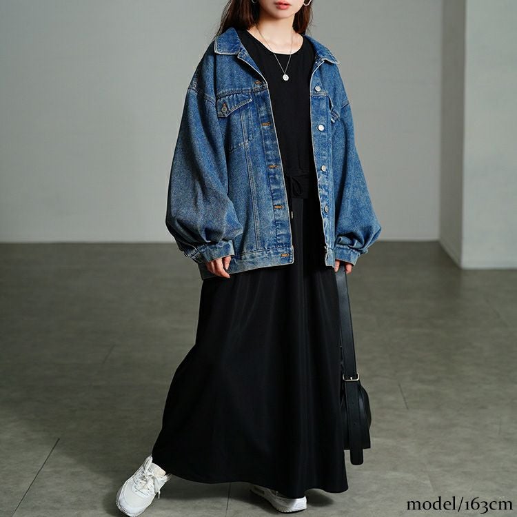 大きいサイズ レディース ドルマンニットドッキングワンピース　sum-0028