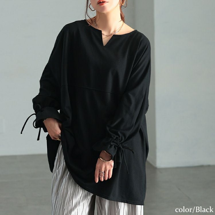 大きいサイズ レディース リボンキャンディスリーブチュニック　bai-0193