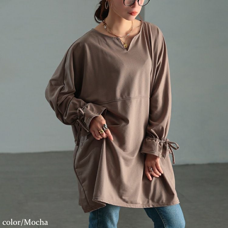 大きいサイズ レディース リボンキャンディスリーブチュニック　bai-0193