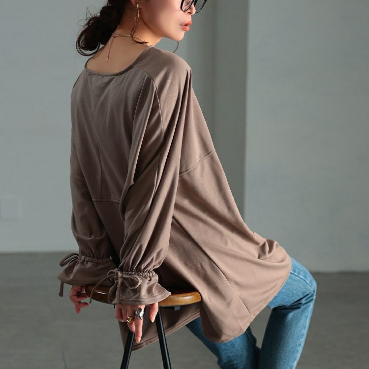 大きいサイズ レディース リボンキャンディスリーブチュニック　bai-0193