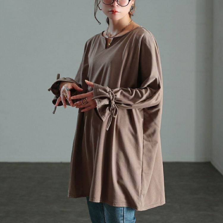 大きいサイズ レディース リボンキャンディスリーブチュニック　bai-0193