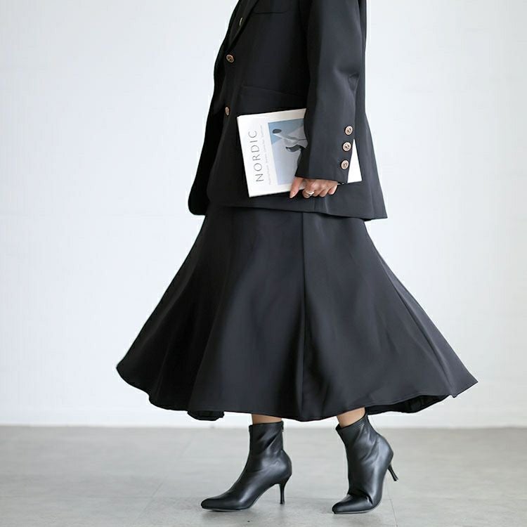 大きいサイズ レディース テーラードジャケット＆ベスト＆スカート3点セット　goldy-1746