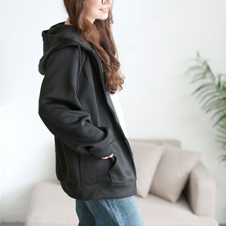 大きいサイズ レディース エンボスハート付きダブルジップパーカー　goldy-1765