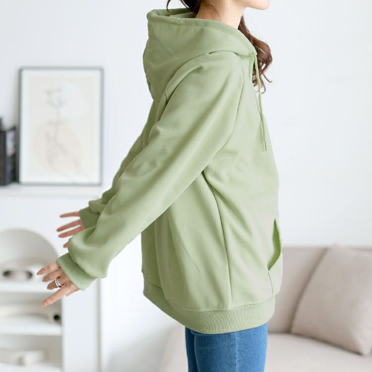 大きいサイズ レディース エンボスハート付きダブルジップパーカー　goldy-1765