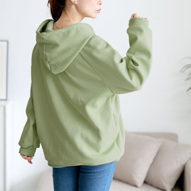 大きいサイズ レディース エンボスハート付きダブルジップパーカー　goldy-1765