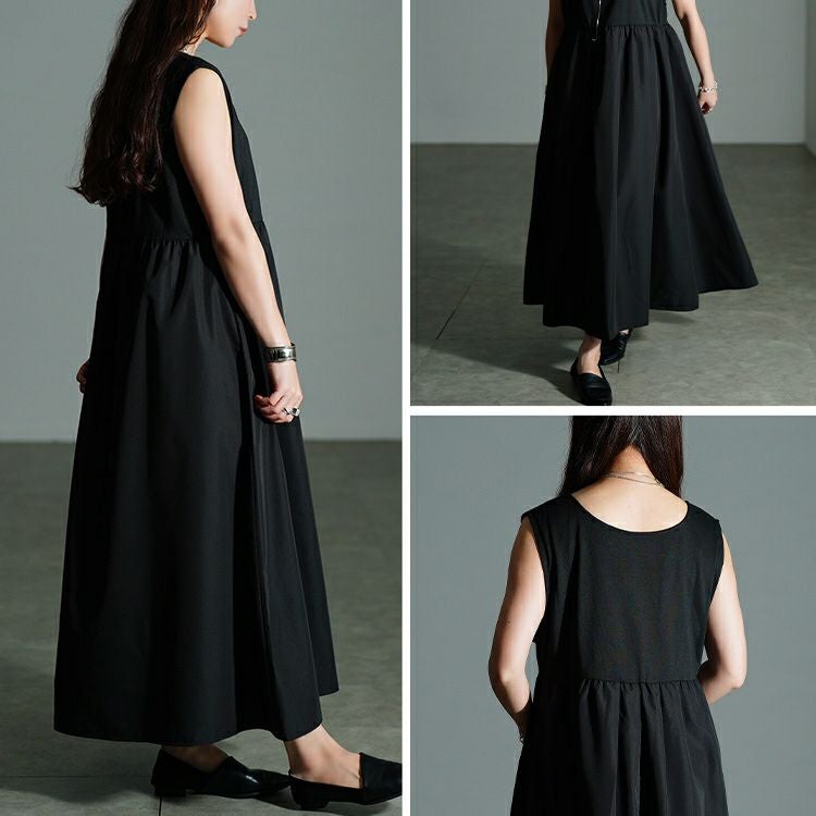 大きいサイズ レディース レースプルオーバー＆ノースリーブワンピース