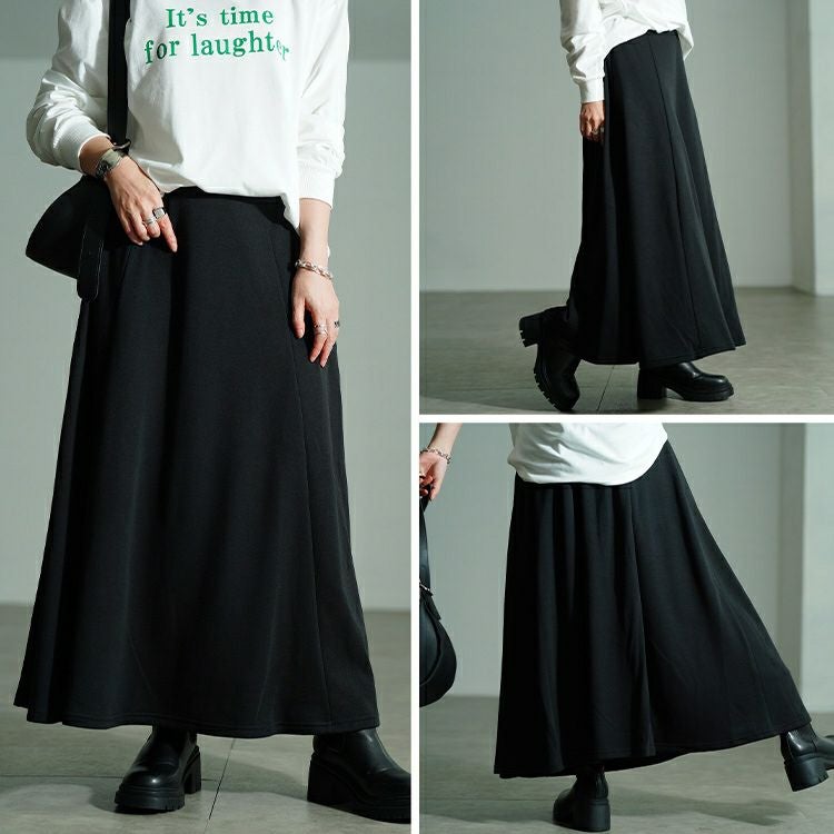 大きいサイズ レディース 裏シャギータックフレアスカート sw-0802