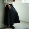 大きいサイズ レディース 裏シャギータックフレアスカート　sw-0802 ブラック