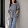 大きいサイズ レディース チュールドッキングペプラムチュニック　fem-604 【メール便可】
