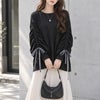 大きいサイズ レディース ドロストスリーブプルオーバー　fem-603