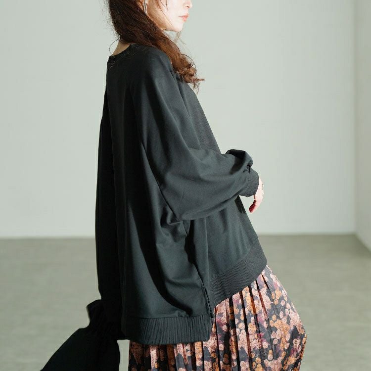 大きいサイズ レディース ステップヘムドルマンワイドチュニック　bai-0199