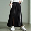 大きいサイズ レディース サイドラインZIPスリットフレアスカート　bai-0197 【メール便可】 ブラック