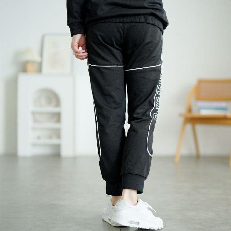 大きいサイズ レディース ハーフジップスウェット上下セット　goldy-1749