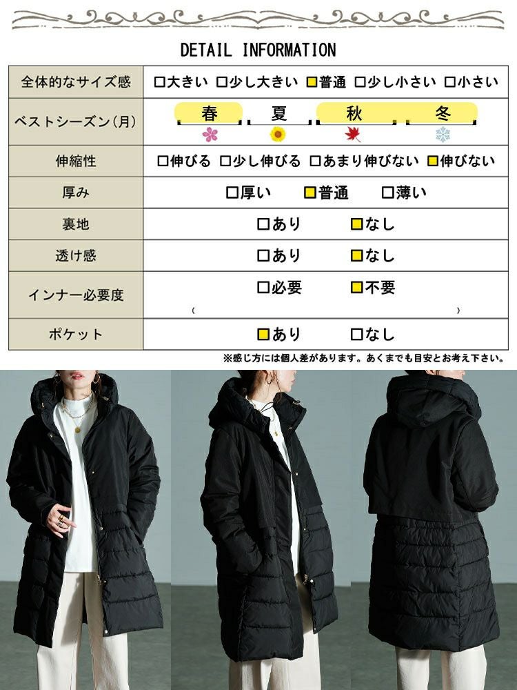 大きいサイズ レディース 撥水＆防風ファイバーダウンコート　mnfk-552820