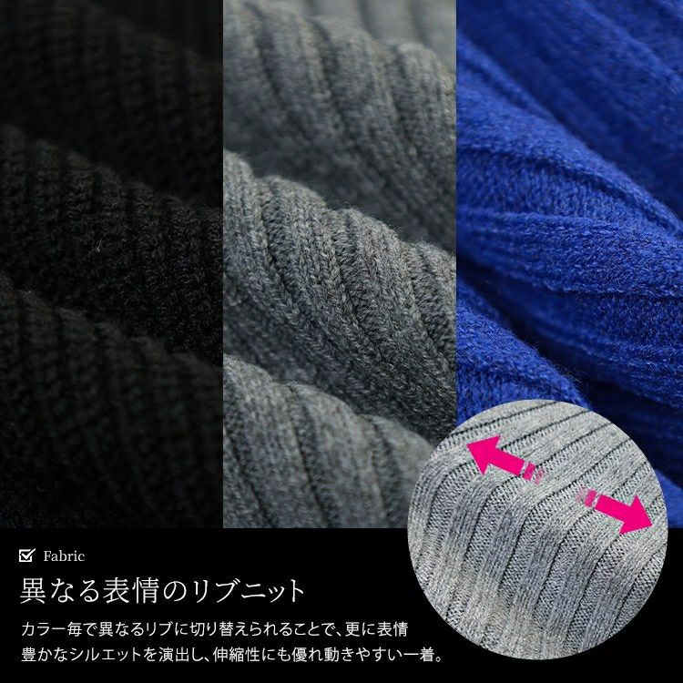 大きいサイズ レディース ハーフZIP配色切り替えニットワンピース　bro-0083