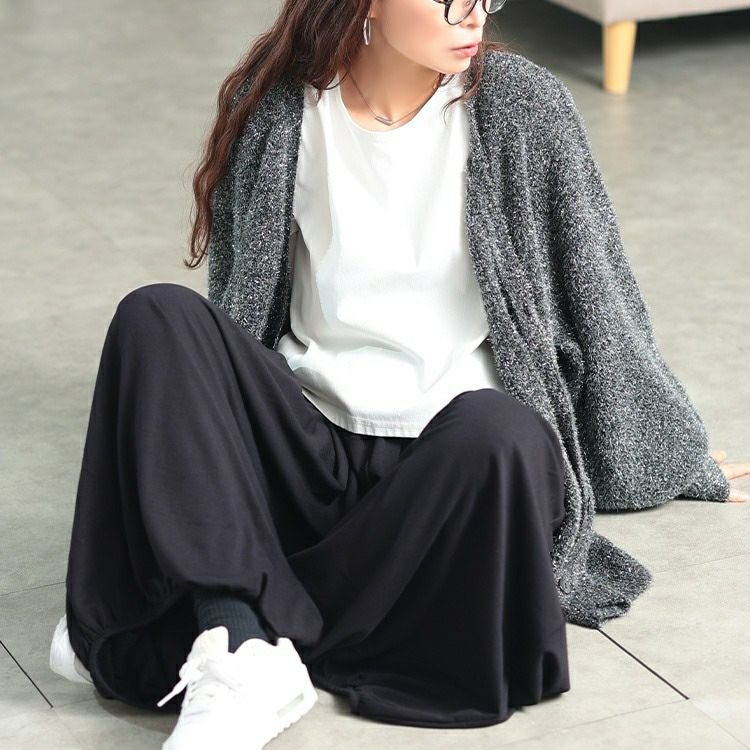 大きいサイズ レディース あったか裏起毛サーカスパンツ　sw-0768