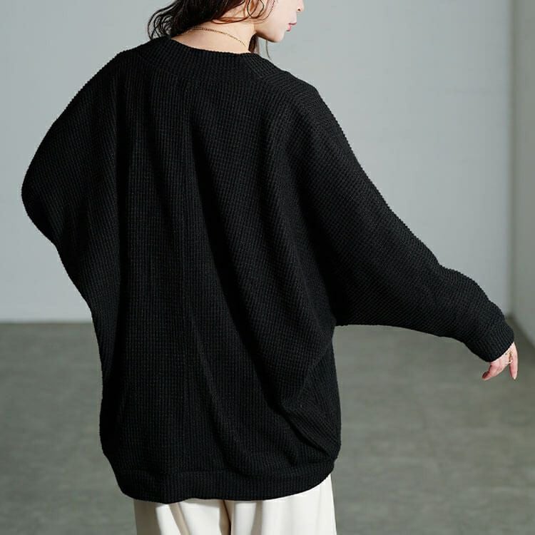 大きいサイズ レディース ワッフルドルマンカーディガン　cast-5558001