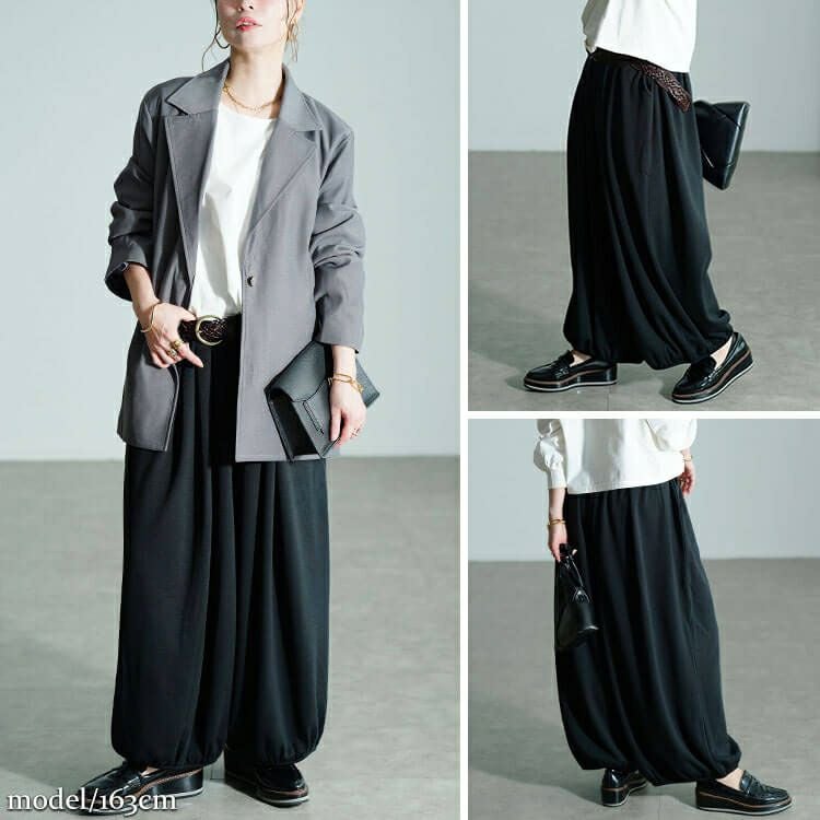 大きいサイズ レディース 裏シャギーサーカスパンツ　sw-0804