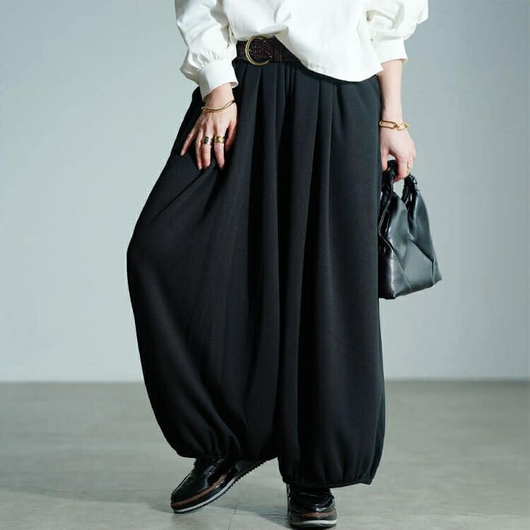 大きいサイズ レディース 裏シャギーサーカスパンツ　sw-0804