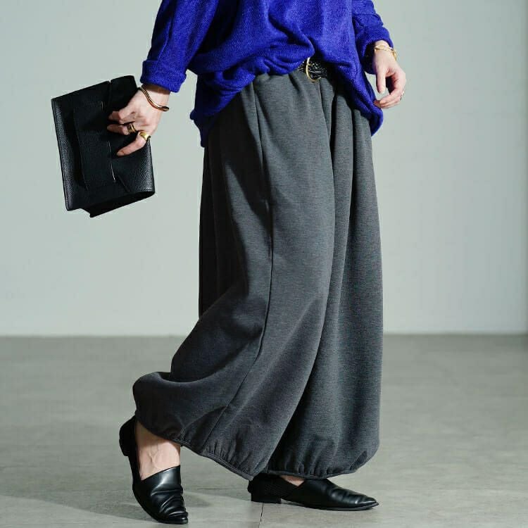 大きいサイズ レディース 裏シャギーサーカスパンツ　sw-0804