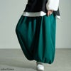 大きいサイズ レディース 裏シャギーサーカスパンツ　sw-0804 グリーン
