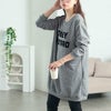 大きいサイズ レディース 英字ロゴビッグシルエットチュニック　goldy-1768 グレー