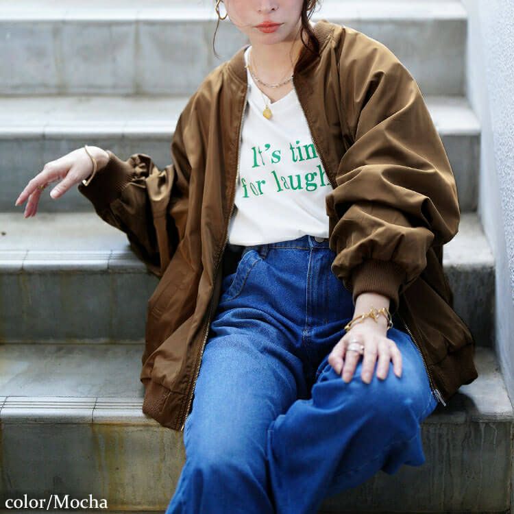 大きいサイズ レディース オーバーサイズMA-1ジャケット　tog-1046