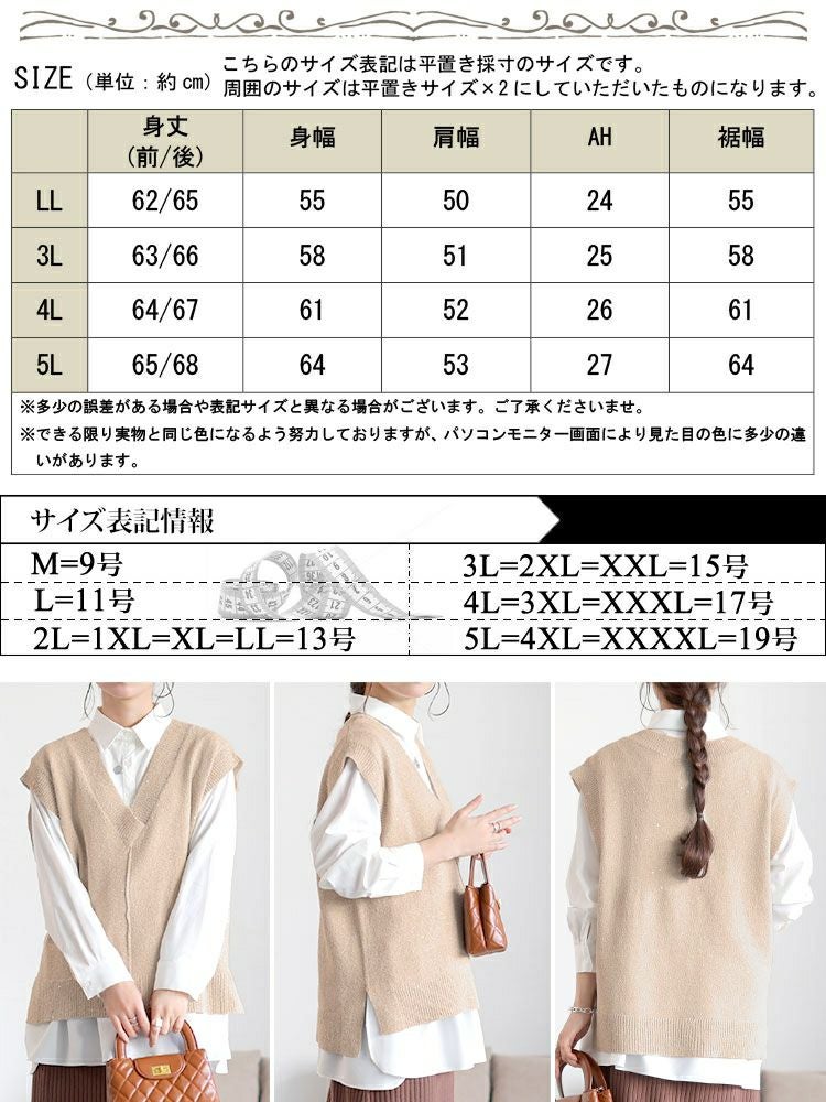 大きいサイズ レディース クロップドスパンコールニットベスト cpdai