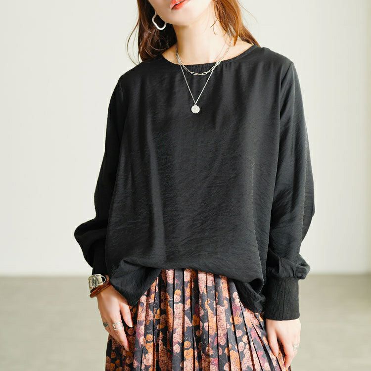 大きいサイズ レディース バックタックラウンドヘムプルオーバー　cpdai-640958 【メール便可】