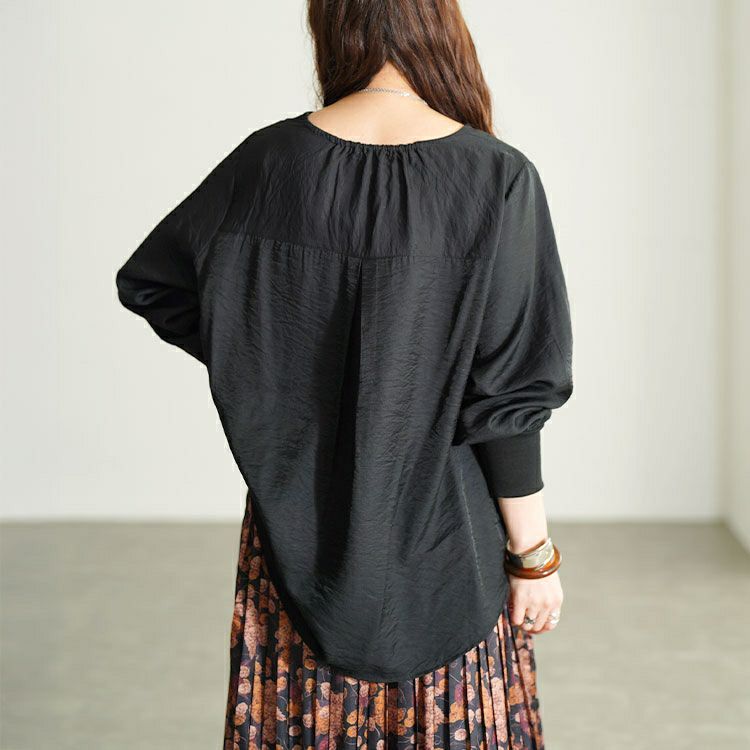 大きいサイズ レディース バックタックラウンドヘムプルオーバー　cpdai-640958 【メール便可】