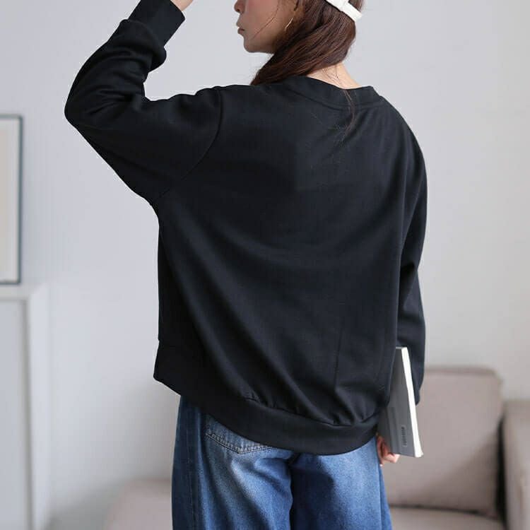 大きいサイズ レディース ハートスタッズラウンドネックプルオーバー　cpdai-647366 【メール便可】