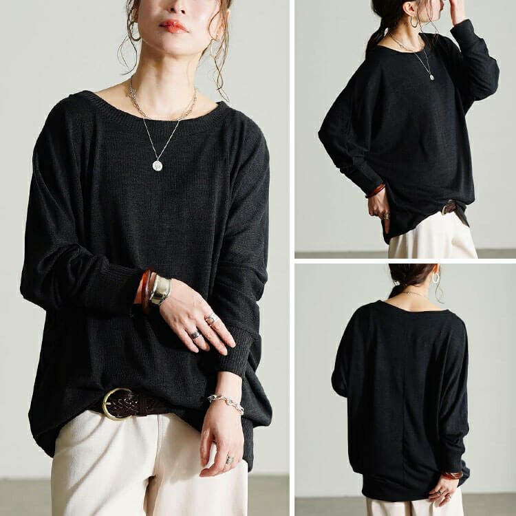 大きいサイズ レディース ラウンドネックドルマンチュニック　cpdai-647281 【メール便可】