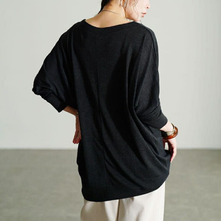 大きいサイズ レディース ラウンドネックドルマンチュニック　cpdai-647281 【メール便可】