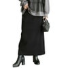 大きいサイズ レディース 太リブニットナロースカート　cpdai-640963 ブラック