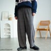 大きいサイズ レディース チェック柄メルティストレッチ微起毛ワイドパンツ　cpdai-640905 チャコール