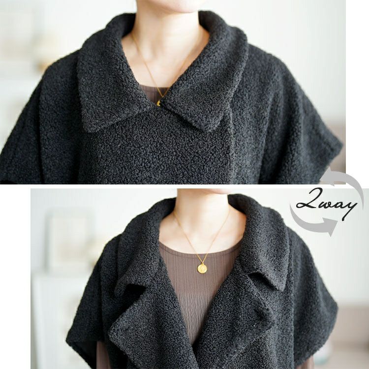 大きいサイズ レディース オーバーサイズボアベスト tog-1043 | 大きい