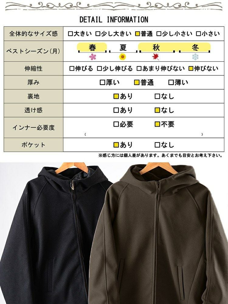 大きいサイズ レディース ハイネックフードZIPジャケット　mnfk-858703