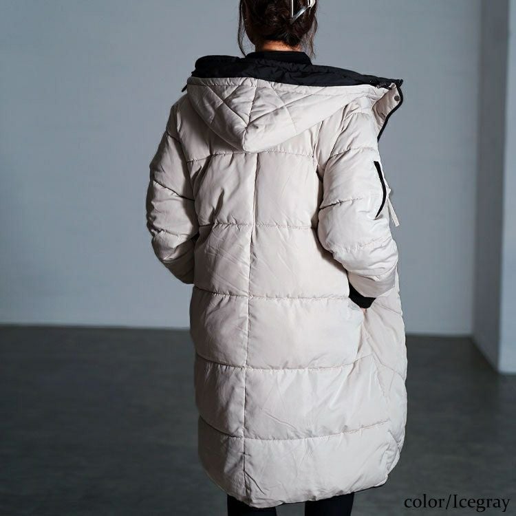 大きいサイズ レディース 撥水＆防風ファイバーダウンダイヤキルトコート　mnfk-552819