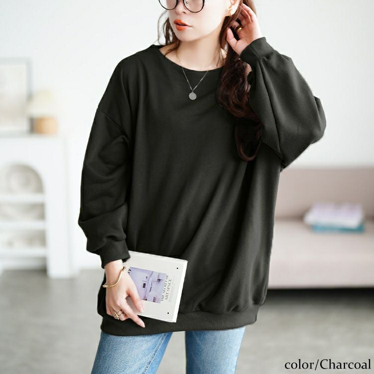 大きいサイズ レディース ミニハイネックドルマンスウェット　sum-0036