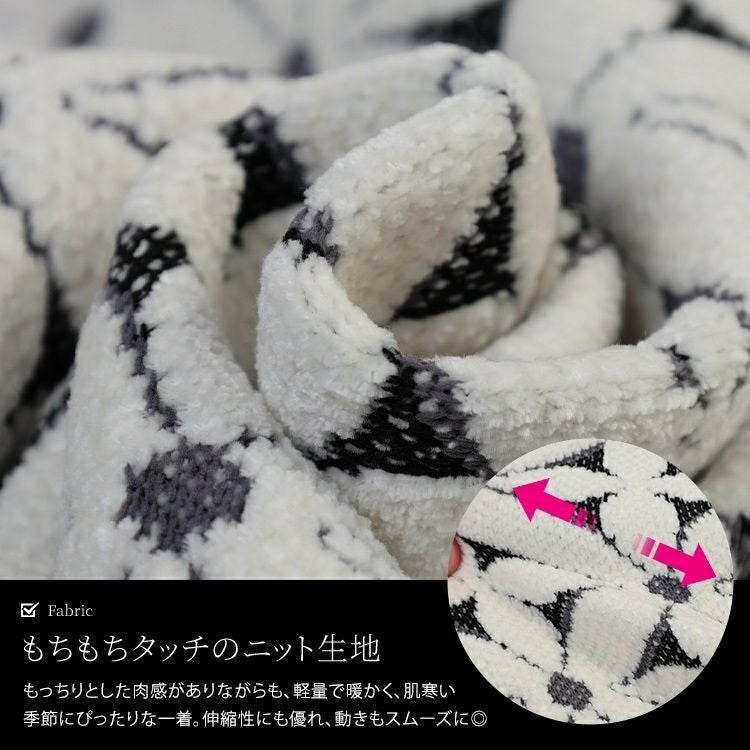 大きいサイズ レディース 花柄ジャガードクロップドカーディガン　maru-20017