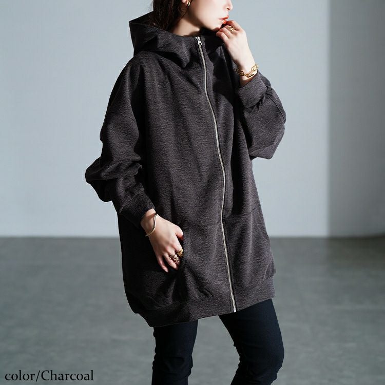 大きいサイズ レディース ビッグフードジップパーカー　sw-0835