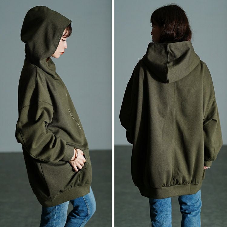 大きいサイズ レディース ビッグフードジップパーカー　sw-0835