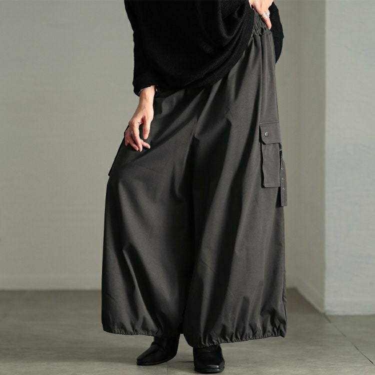 大きいサイズ レディース 裾ドロストボリュームカーゴパンツ　sw-0831