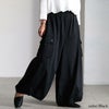 大きいサイズ レディース 裾ドロストボリュームカーゴパンツ　sw-0831 ブラック