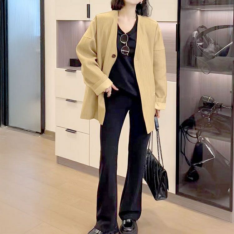 大きいサイズ レディース ノーカラーシングルジャケット　goldy-1757【メール便可】