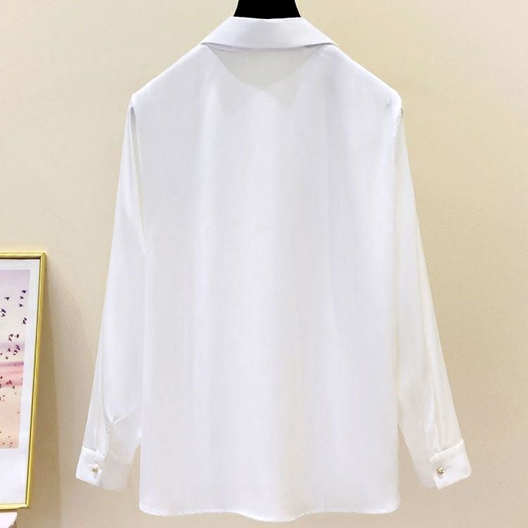 大きいサイズ レディース スキッパーカラーゴールドボタンブラウス　goldy-1756【メール便可】