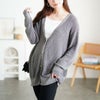 大きいサイズ レディース ハートボタンラメニットカーディガン　sum-0022 チャコール