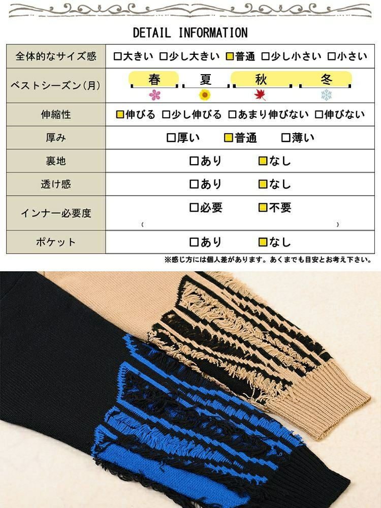 大きいサイズ レディース フリンジ切り替えニットカーディガン　sum-0015