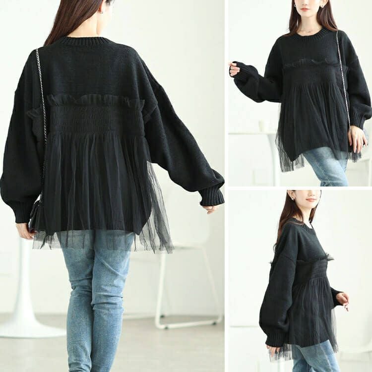 大きいサイズ レディース チュールビスチェドッキングニット　sum-0013